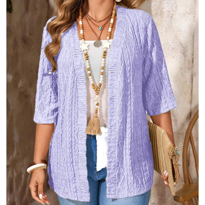 Olivia | Elegant Open Front Knit Cardigan