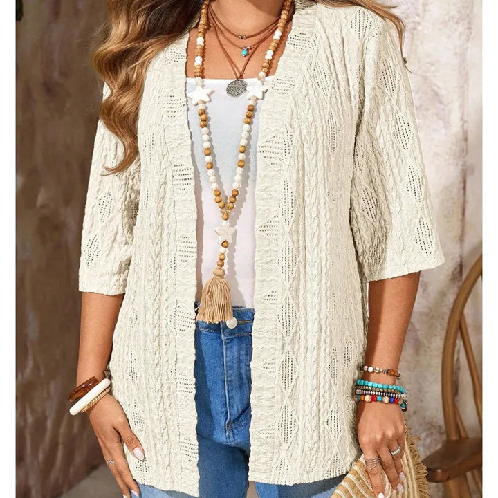 Olivia | Elegant Open Front Knit Cardigan