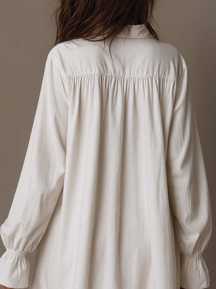 Anna | Retro style Lace Irregular Hem Long sleeved Mini Dress