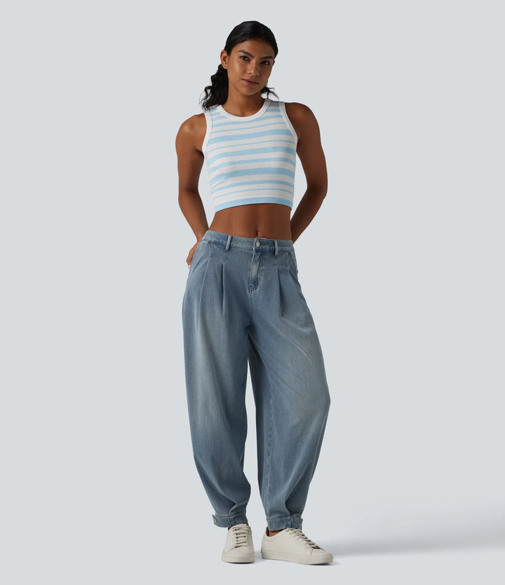 Elara | Denim Balloon Joggers