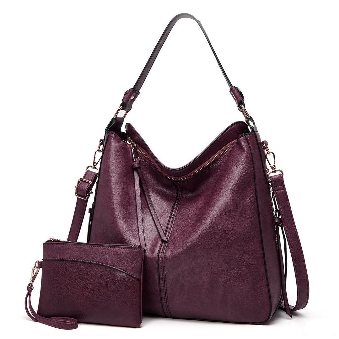 Sofia | Luxury Leather Hobo Anti-Theft Handbag + FREE Pouch Wallet