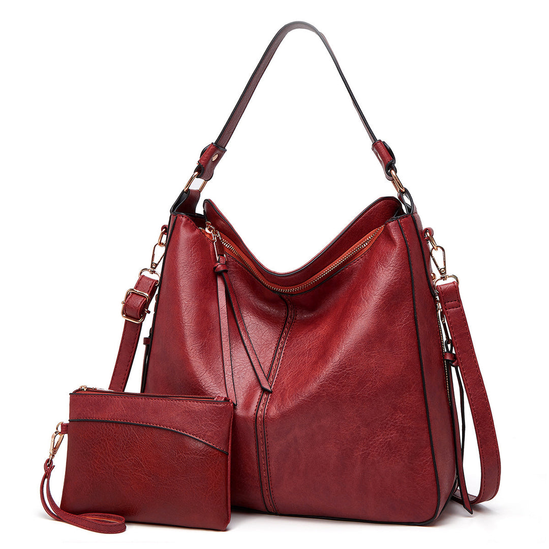 Sofia | Luxury Leather Hobo Anti-Theft Handbag + FREE Pouch Wallet