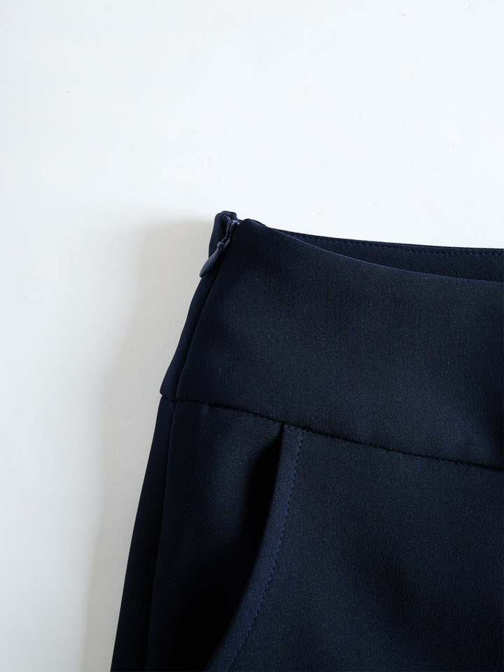 Pam | Black Chiffon Top And Wide Leg Pants Three Piece Set