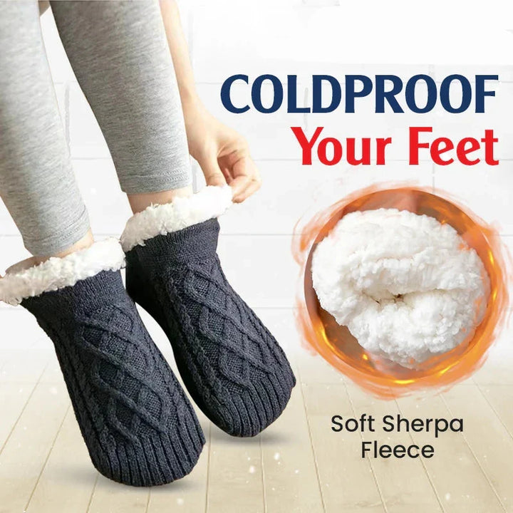 Fleece-Lined Non-Slip Thermal Slippers Socks-Buy 2 Pairs Get Free Shipping