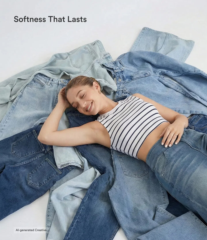 Elara | Denim Balloon Joggers