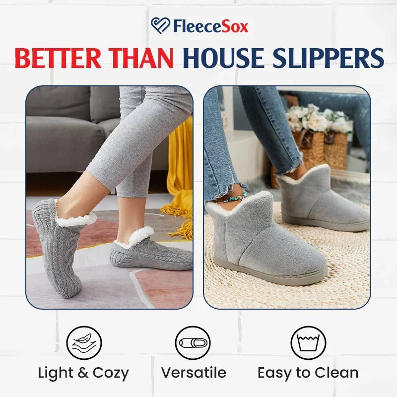 Fleece-Lined Non-Slip Thermal Slippers Socks-Buy 2 Pairs Get Free Shipping