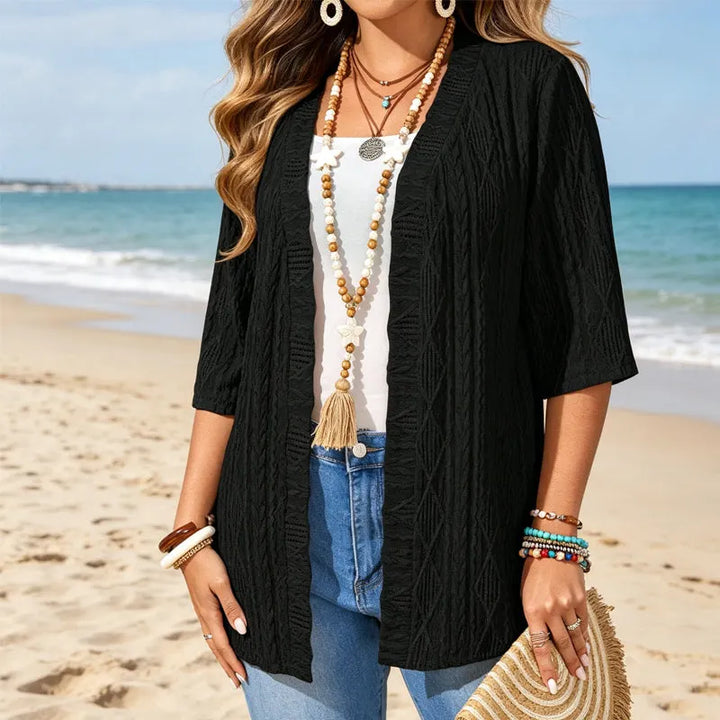 Olivia | Elegant Open Front Knit Cardigan