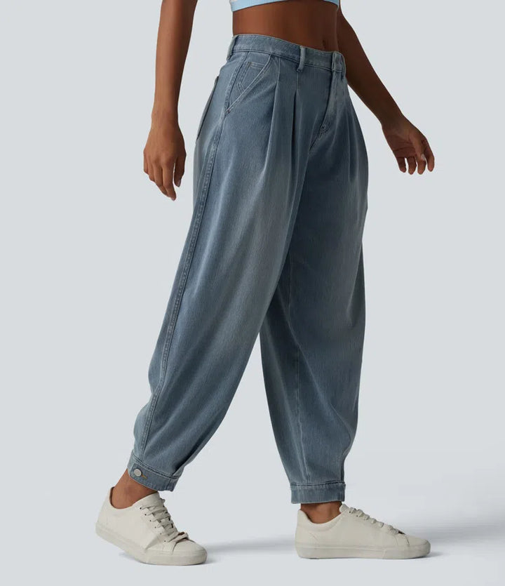 Elara | Denim Balloon Joggers