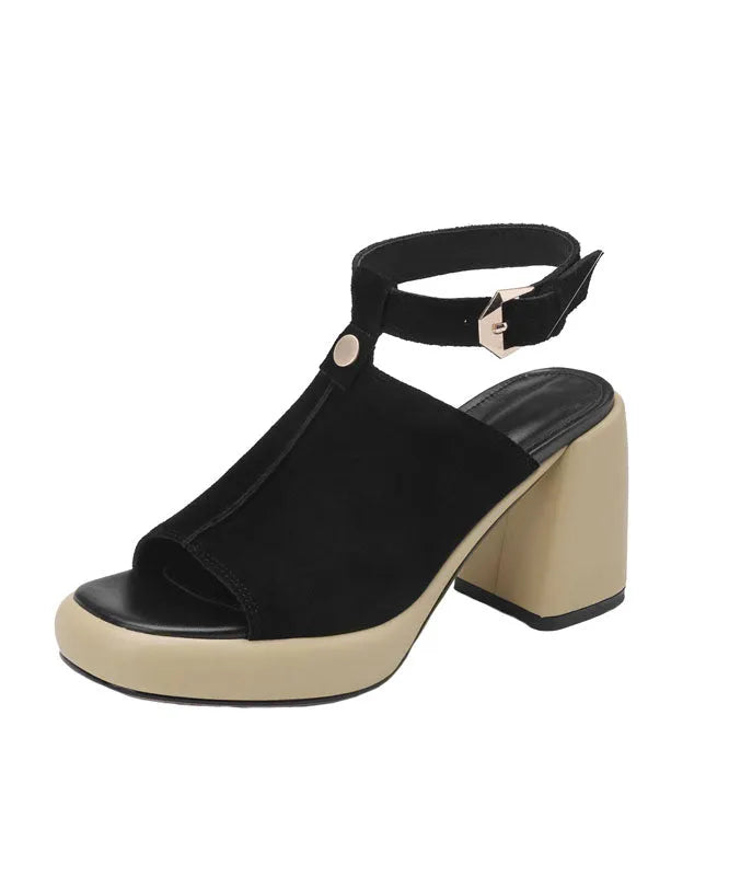 Amelia | Suede Peep Toe Heels
