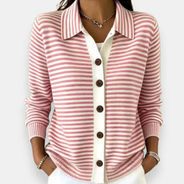 Margaret | Striped Button Cardigan