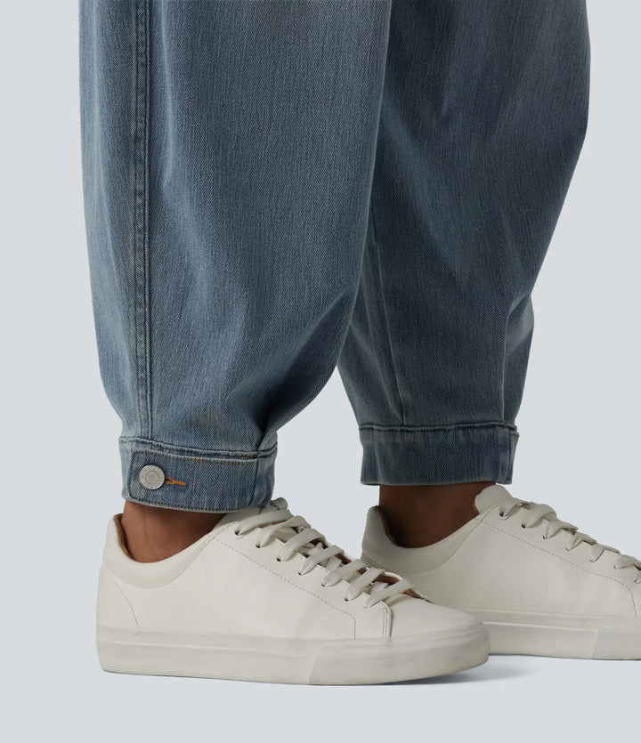 Elara | Denim Balloon Joggers