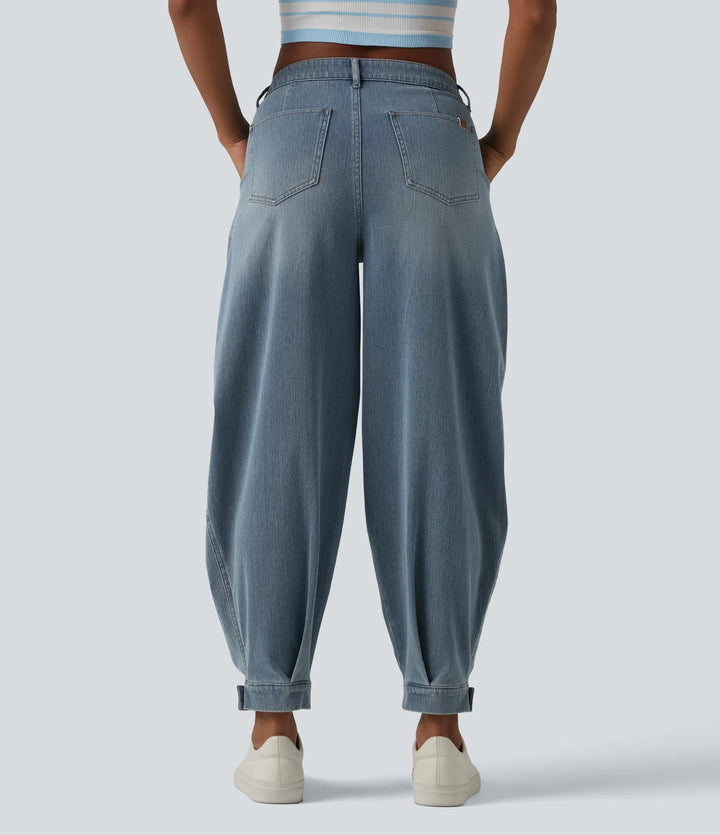Elara | Denim Balloon Joggers