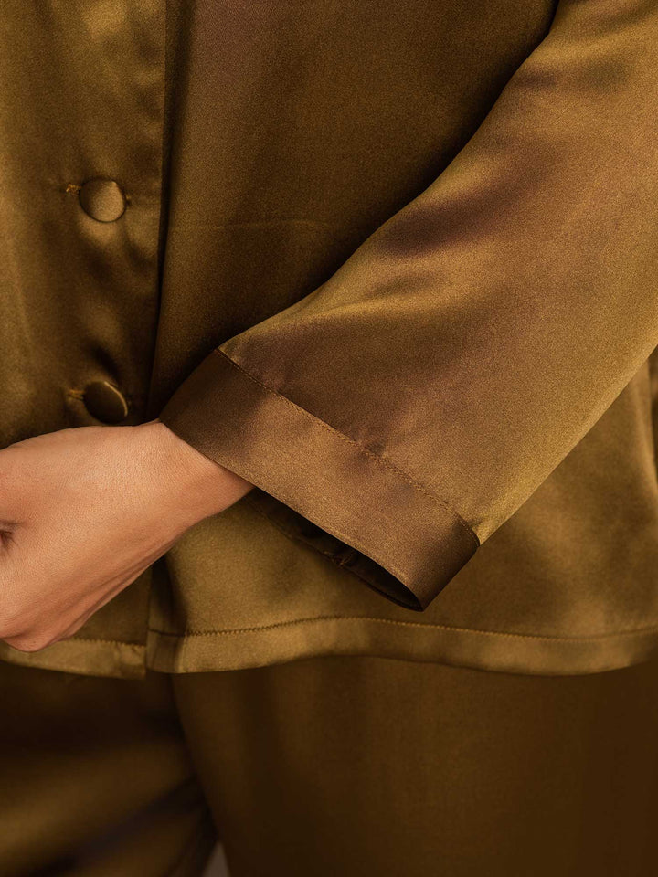 Femme Pyjamas Pure Soie Boutons