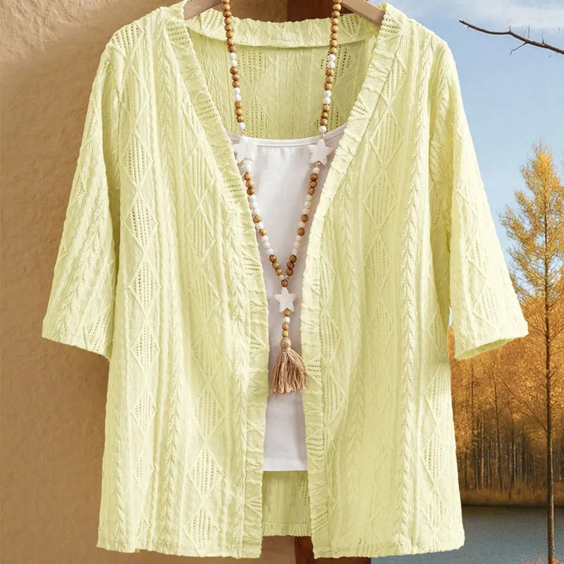 Olivia | Elegant Open Front Knit Cardigan