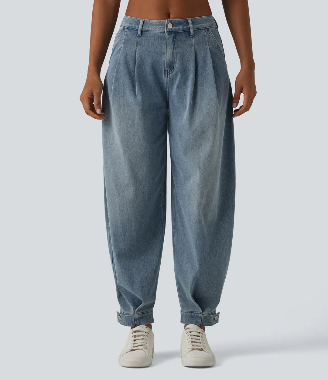 Elara | Denim Balloon Joggers