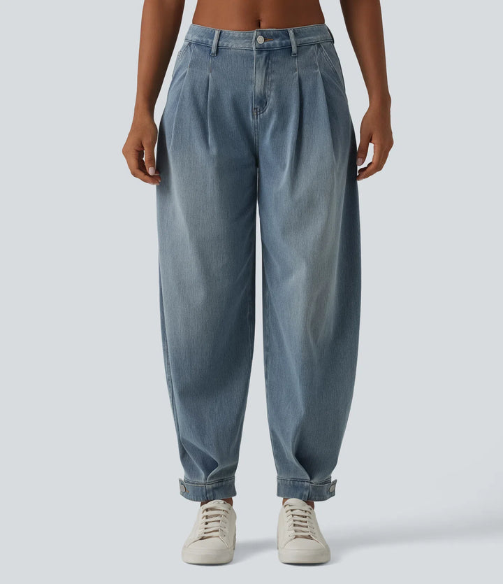 Elara | Denim Balloon Joggers
