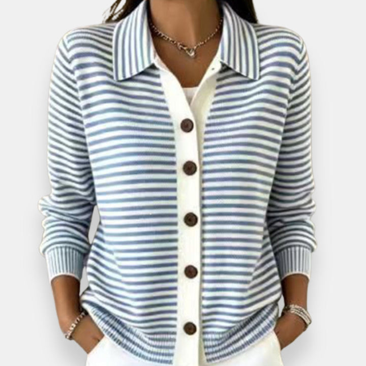 Margaret | Striped Button Cardigan