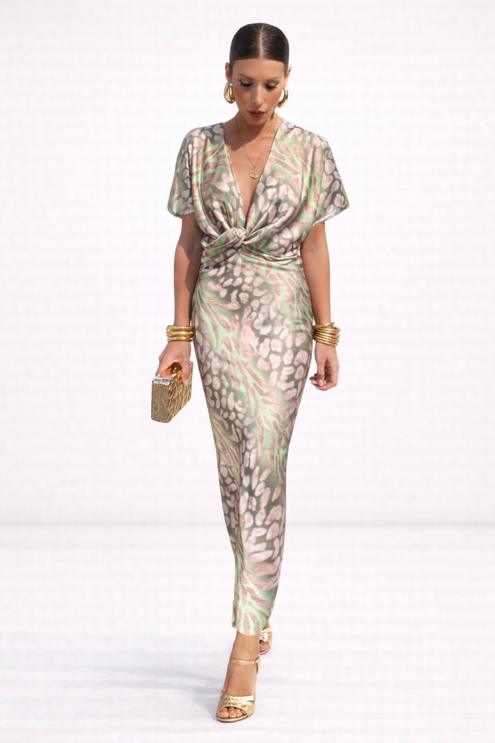 The Nela Wrap Maxi Dress