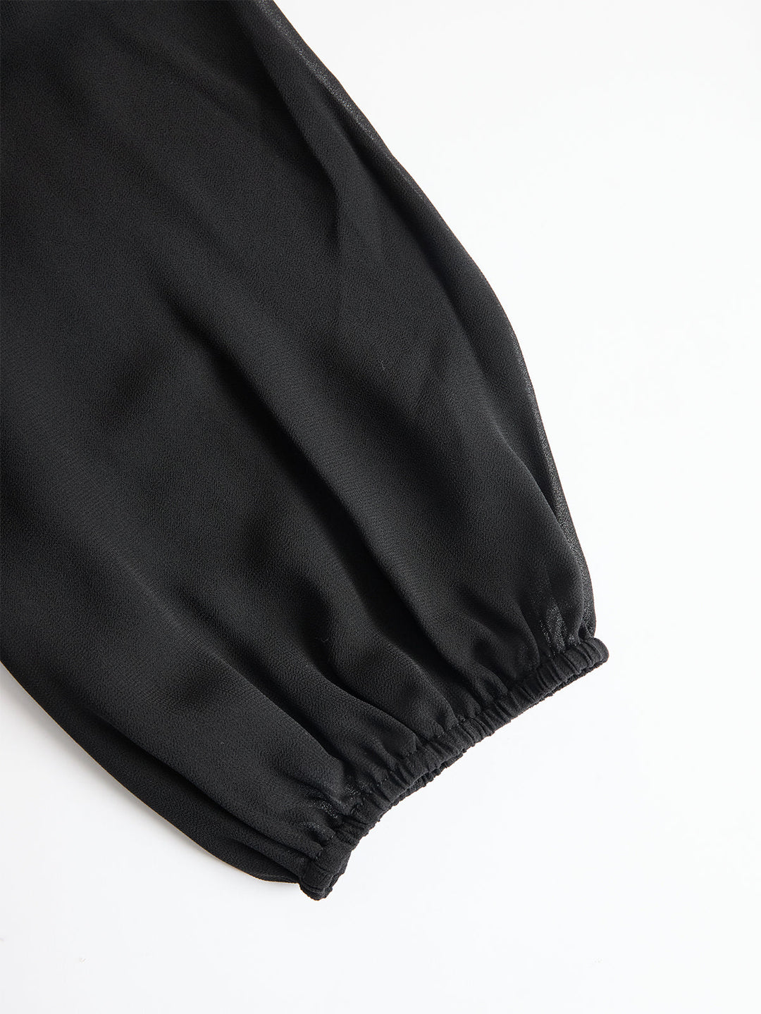 Pam | Black Chiffon Top And Wide Leg Pants Three Piece Set