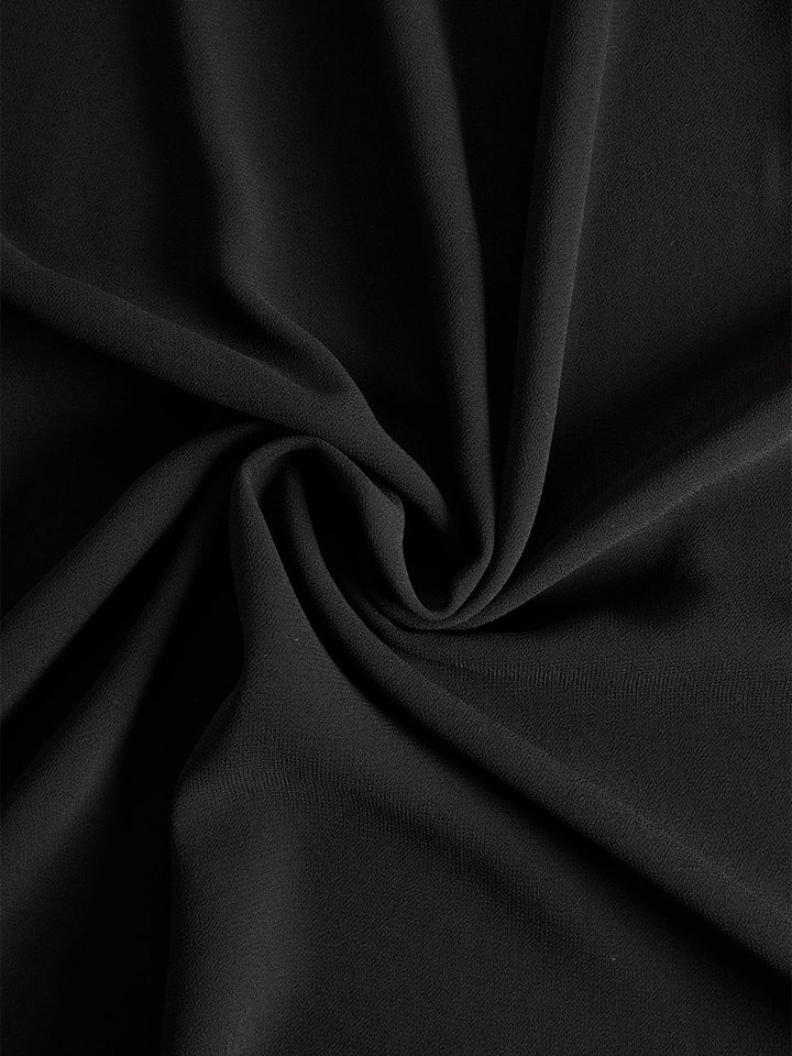 Pam | Black Chiffon Top And Wide Leg Pants Three Piece Set