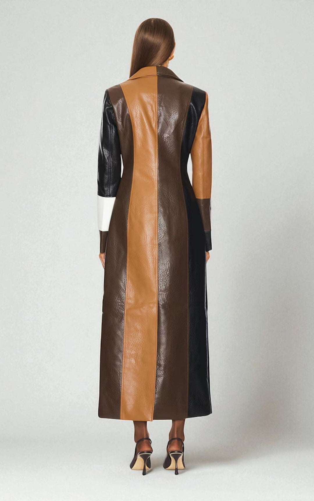 Mosaic Leather Coat