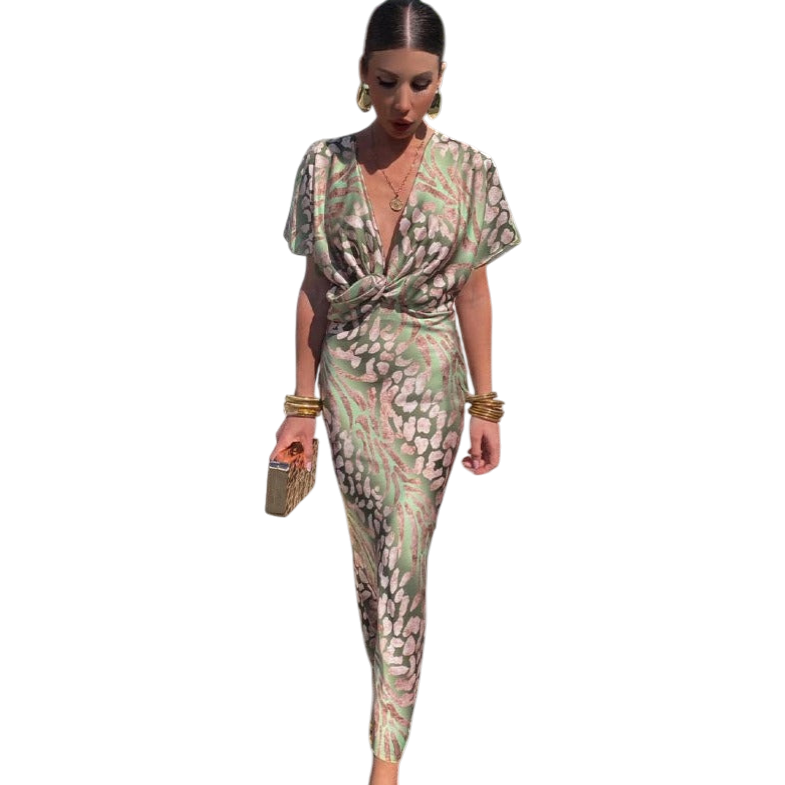 The Nela Wrap Maxi Dress