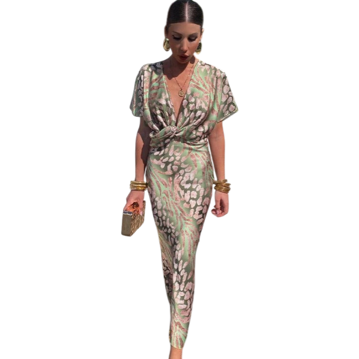 The Nela Wrap Maxi Dress