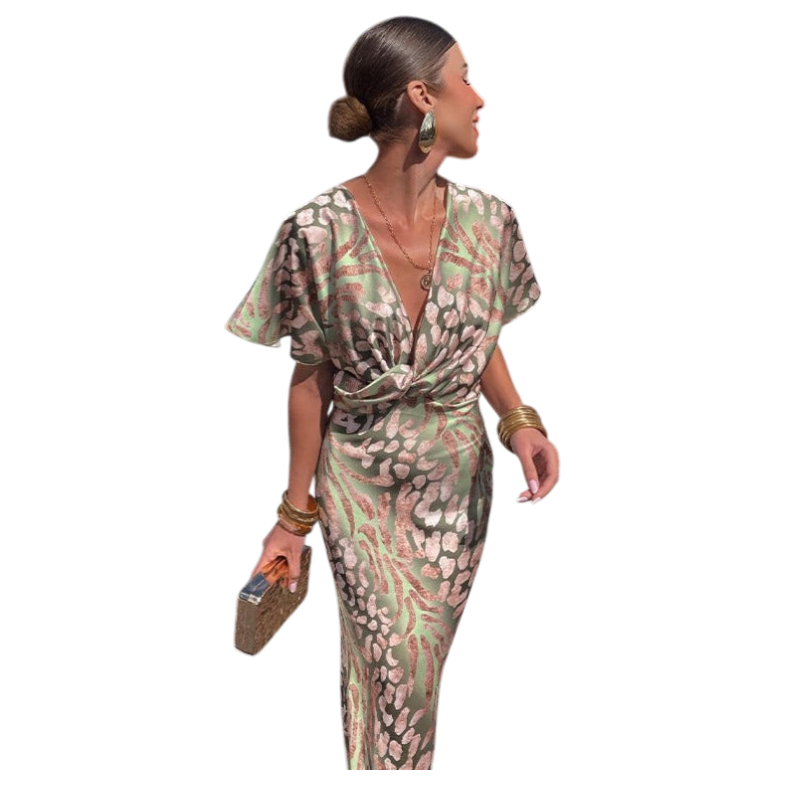 The Nela Wrap Maxi Dress