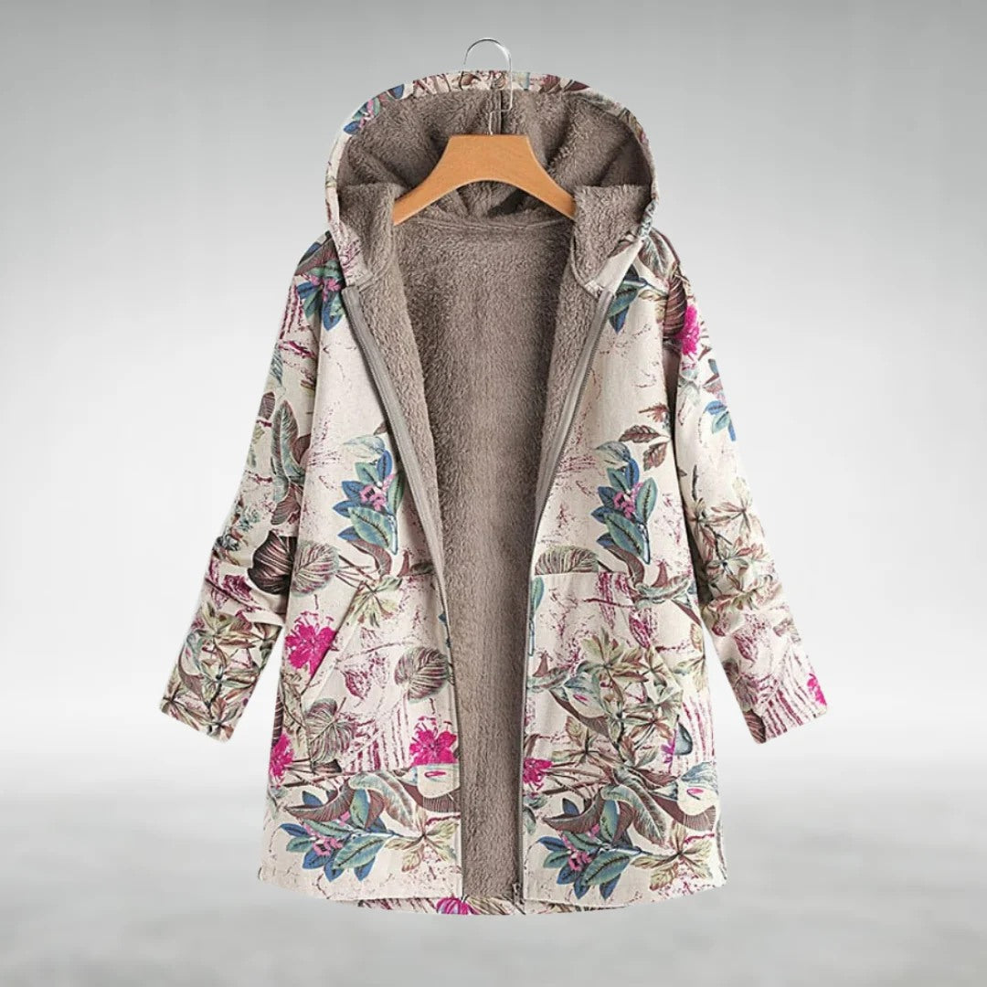 Isabella | Floral Fleece Lined Jacket