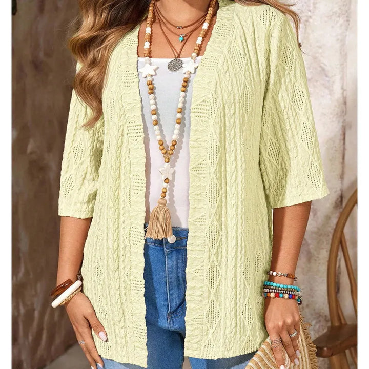 Olivia | Elegant Open Front Knit Cardigan