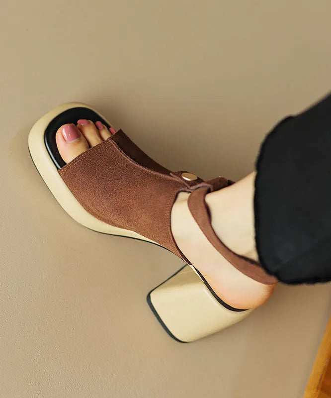 Amelia | Suede Peep Toe Heels