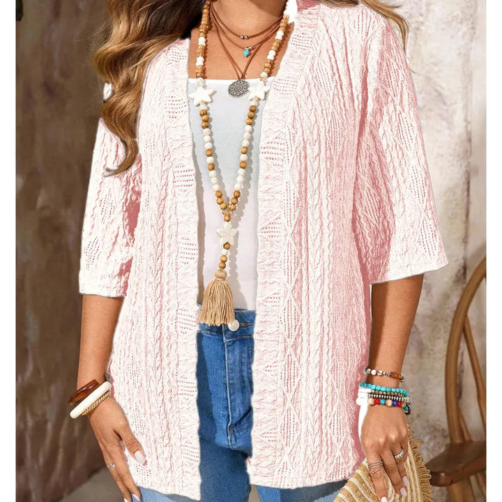 Olivia | Elegant Open Front Knit Cardigan