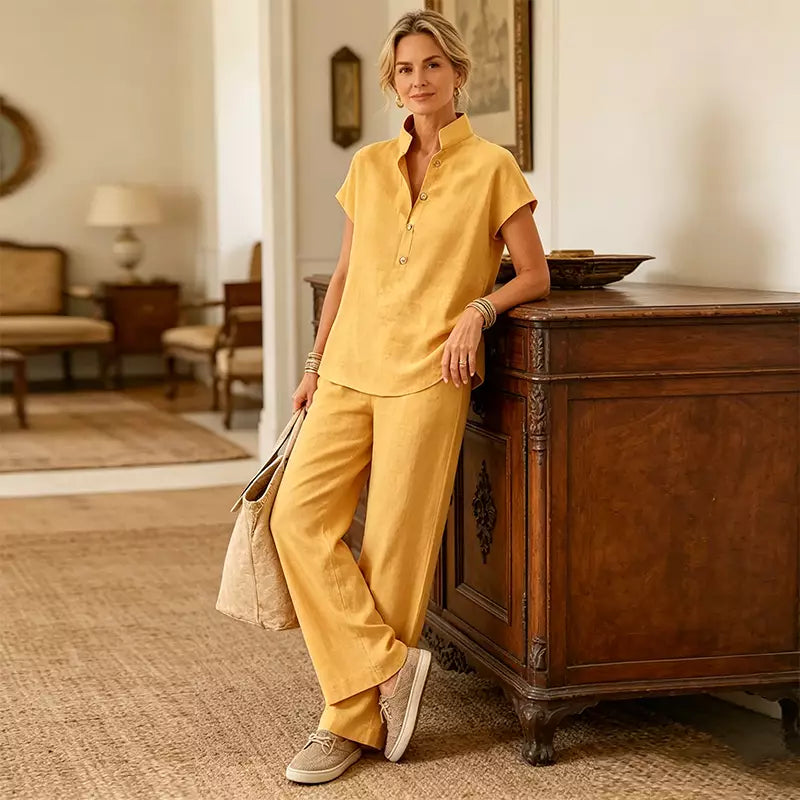 Clara | Linen Blend Set