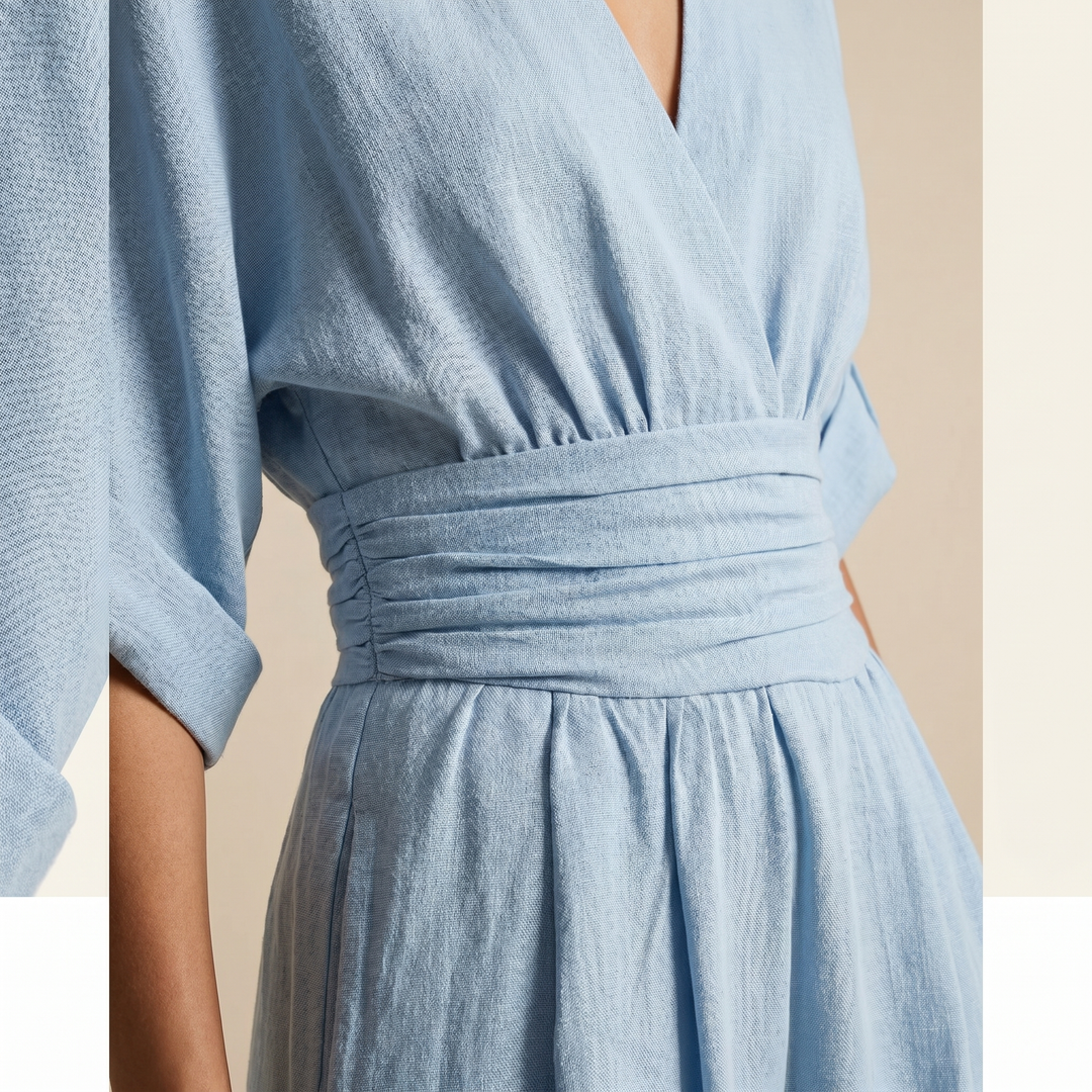 Iris | Elegant V-Neck High-Waist Jumpsuit