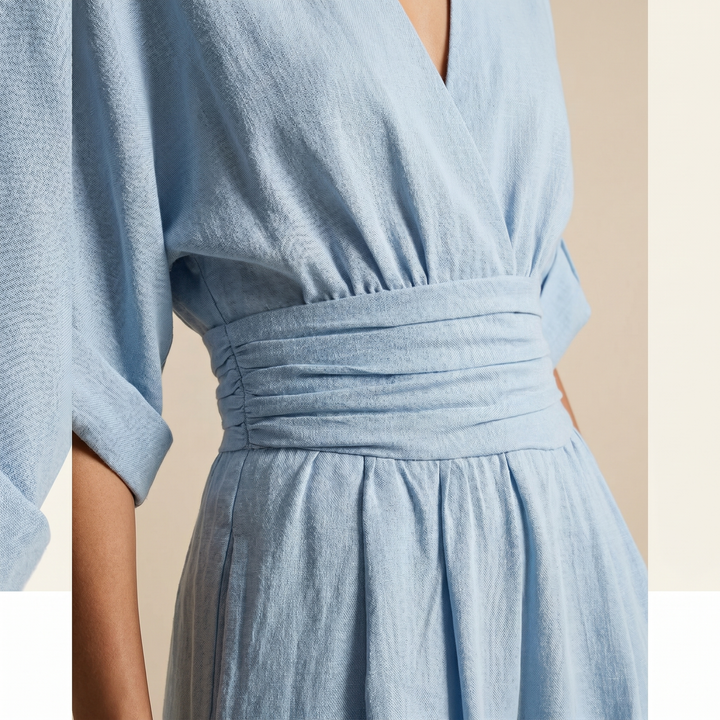 Iris | Elegant V-Neck High-Waist Jumpsuit