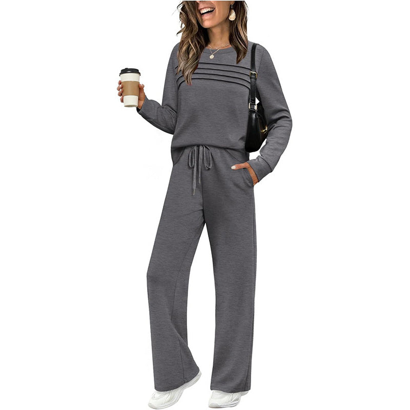 Charlotte | Elegant Crew Neck Two Piece Set