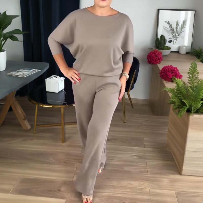 Tania | Elegant 3-piece set including long cardigan, top and pants