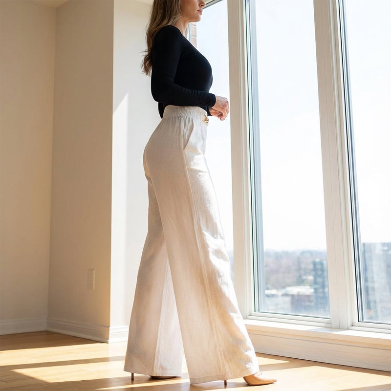 Florence | High Waist Wide Leg Trousers