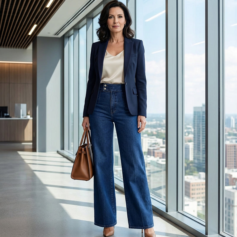 Amelia | High Rise Wide Leg Jeans