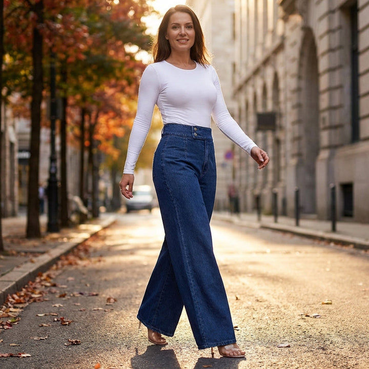 Amelia | High Rise Wide Leg Jeans