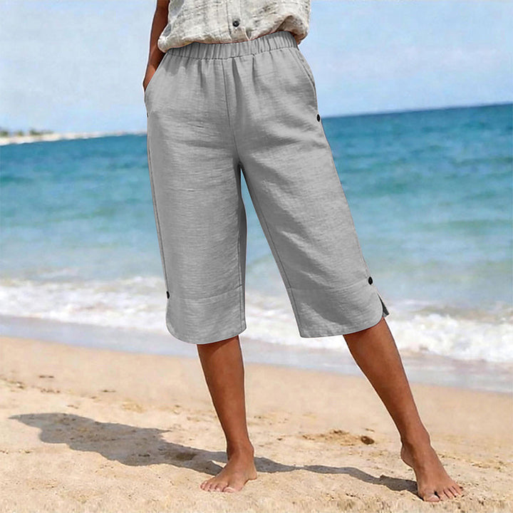 ⏰ -50% – Pour une durée limitée ! Pantalon capri décontracté d'été respirant pour femme