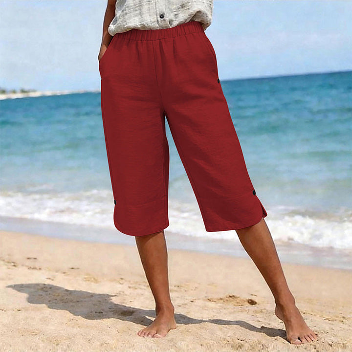 ⏰ -50% – Pour une durée limitée ! Pantalon capri décontracté d'été respirant pour femme