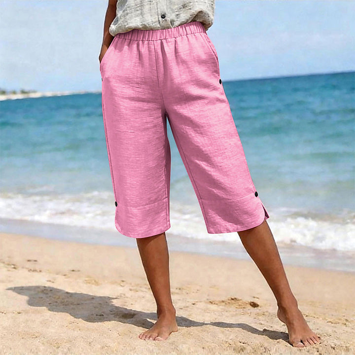 ⏰ -50% – Pour une durée limitée ! Pantalon capri décontracté d'été respirant pour femme