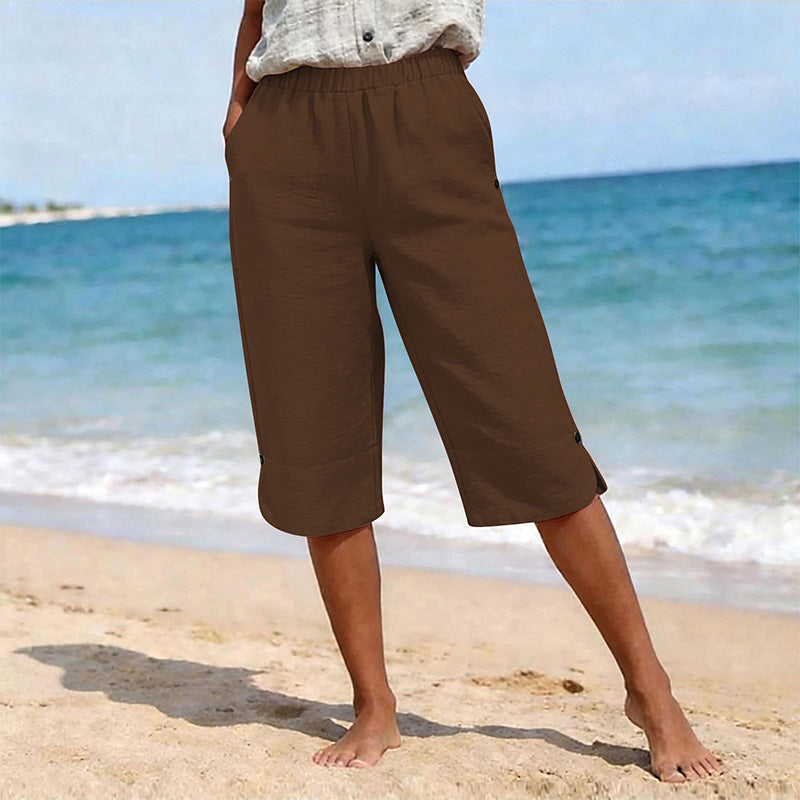 ⏰ -50% – Pour une durée limitée ! Pantalon capri décontracté d'été respirant pour femme