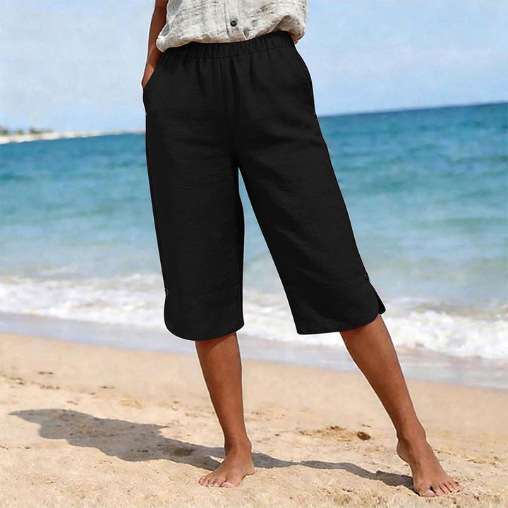 ⏰ -50% – Pour une durée limitée ! Pantalon capri décontracté d'été respirant pour femme