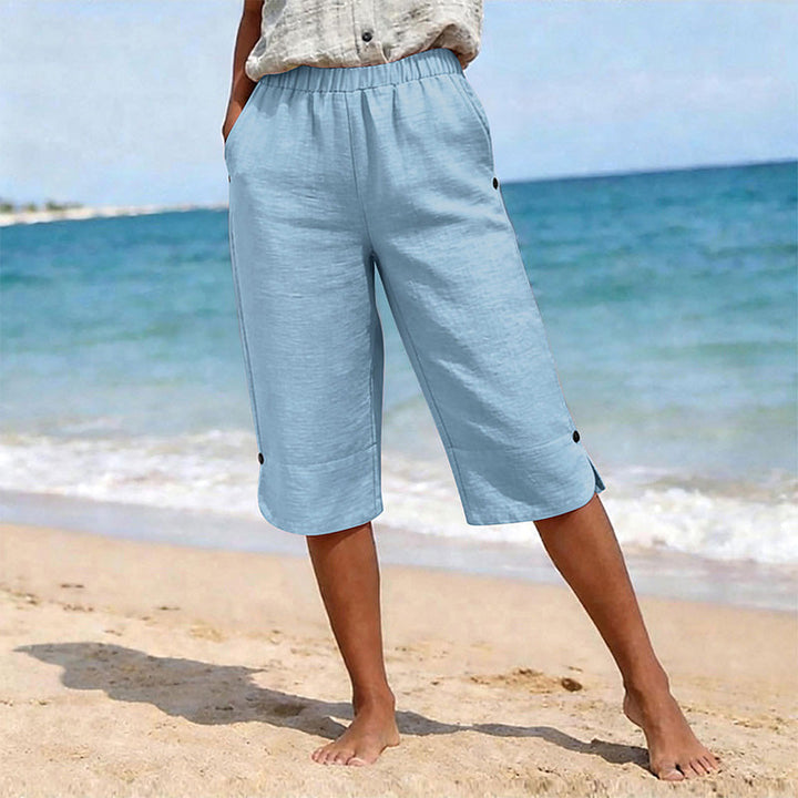 ⏰ -50% – Pour une durée limitée ! Pantalon capri décontracté d'été respirant pour femme