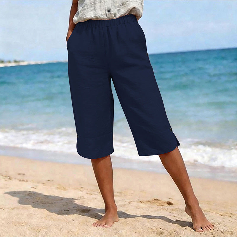 ⏰ -50% – Pour une durée limitée ! Pantalon capri décontracté d'été respirant pour femme
