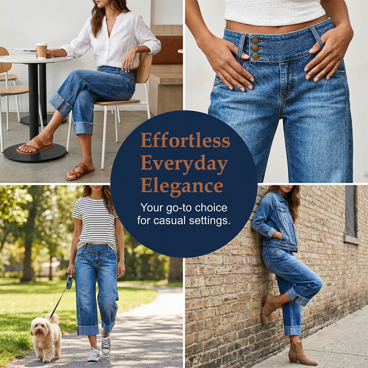 Clara | High Rise Wide Leg Cropped Jeans