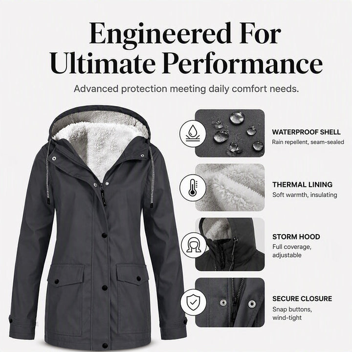 Evelyn | Plush Lined Hooded Jacket