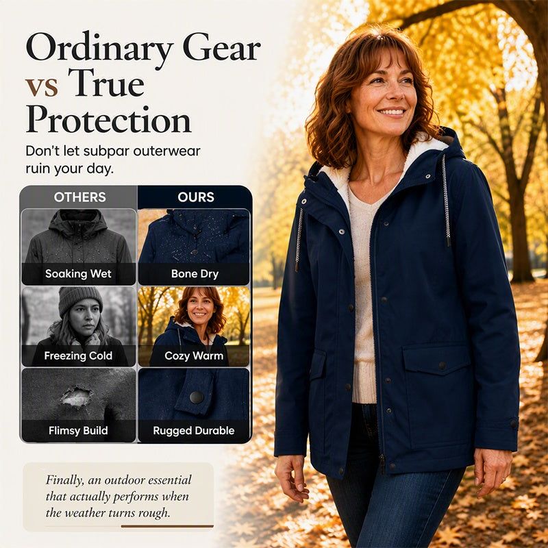 Evelyn | Plush Lined Hooded Jacket
